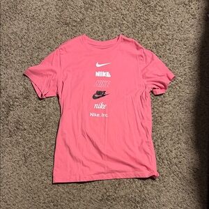 Nike Coral Pink Logo Stack Tee